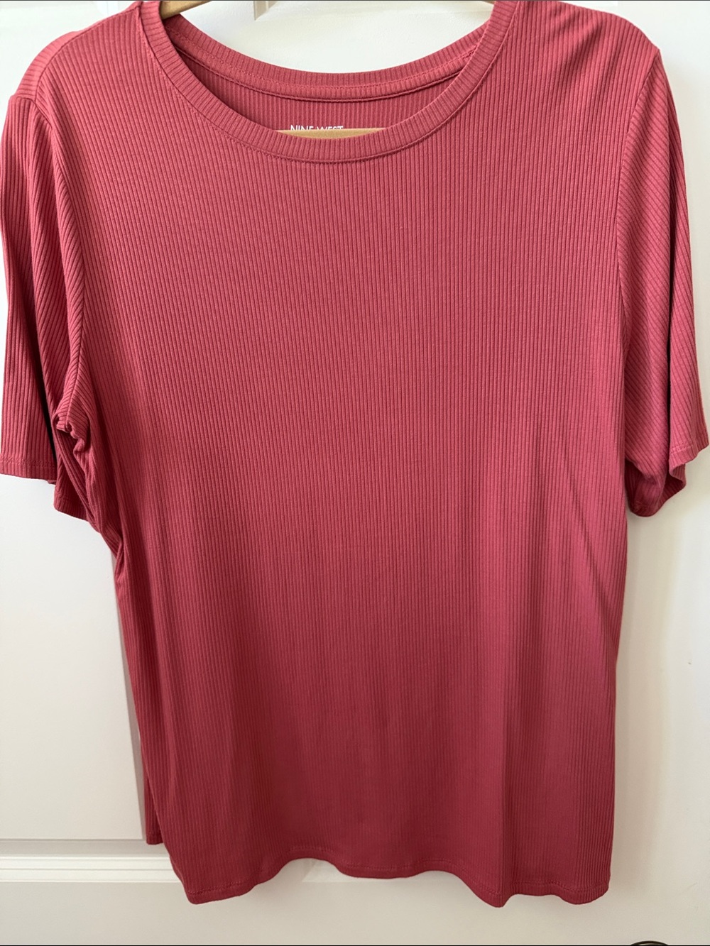 Nine West dusty rose soft-spun short sleeve tee size 0X